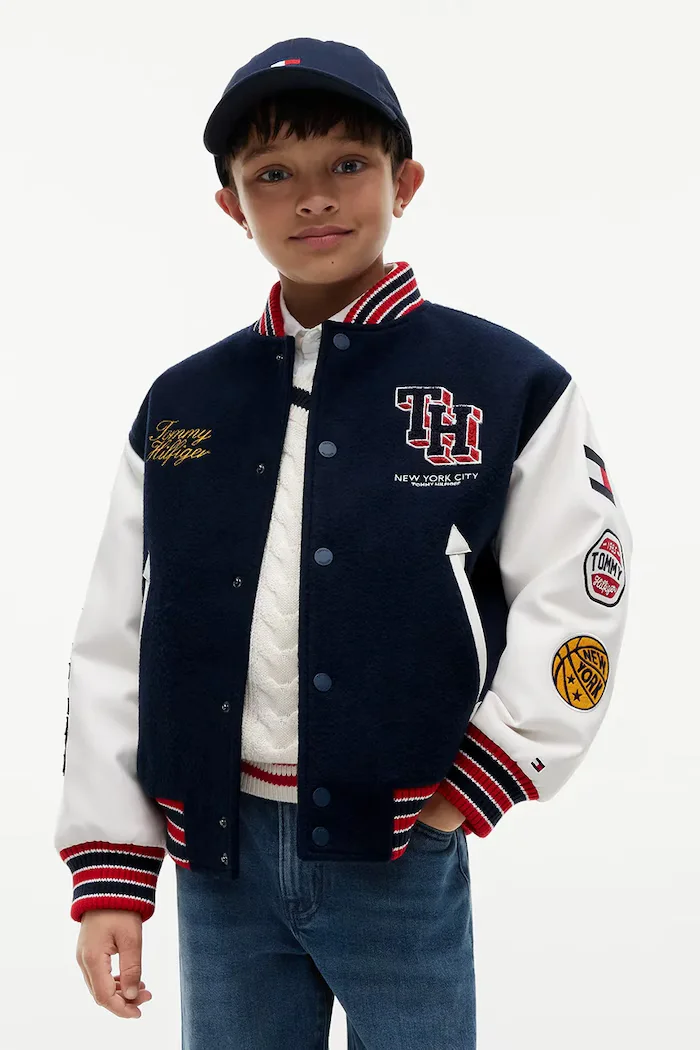 Tommy Hilfiger яке бомбър за деца тъмносиньо KB0KB10618