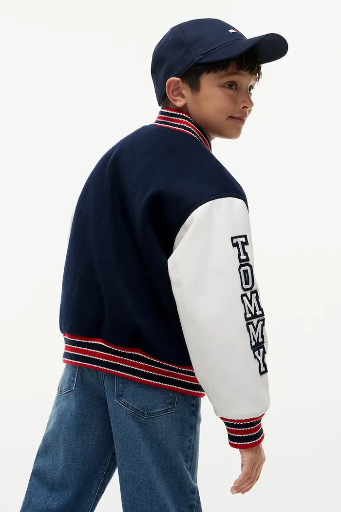 Tommy Hilfiger яке бомбър за деца тъмносиньо KB0KB10618