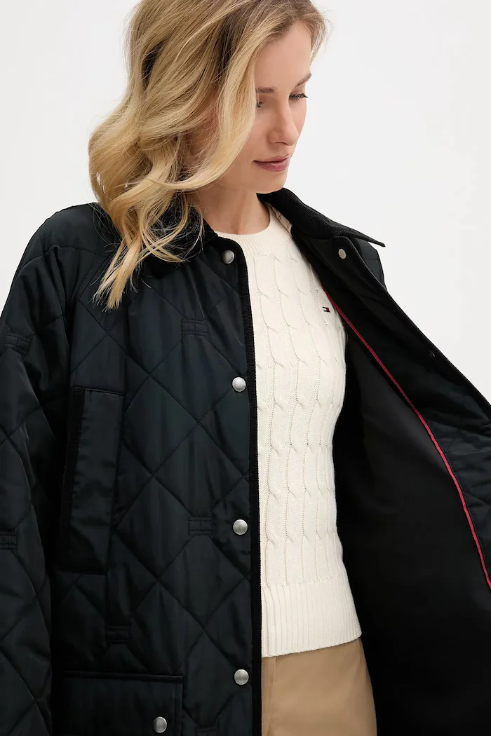 Tommy Hilfiger Яке в черно преходен модел WW0WW47747