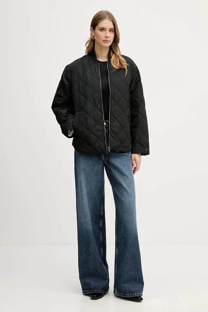 Tommy Hilfiger Яке в черно преходен модел WW0WW48691