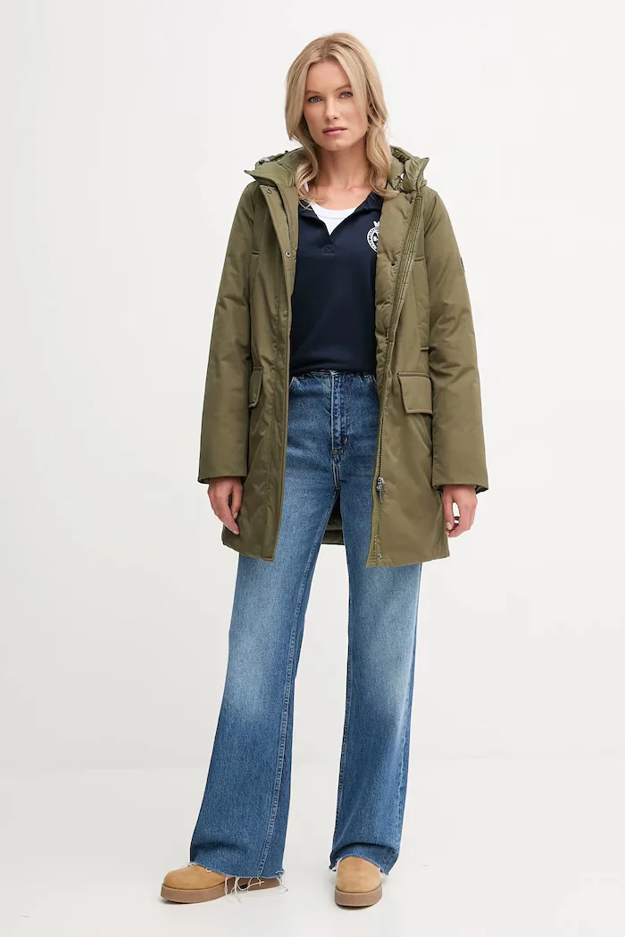 Tommy Hilfiger Яке в зелено зимен модел WW0WW46533