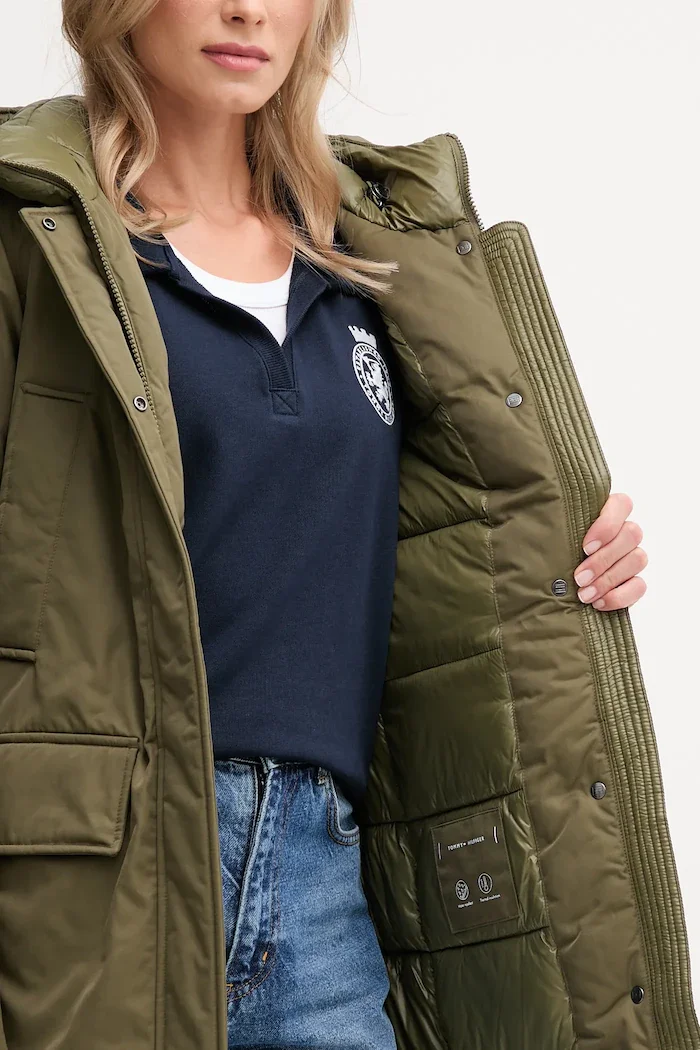 Tommy Hilfiger Яке в зелено зимен модел WW0WW46533