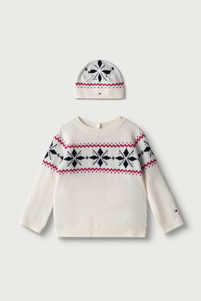 Tommy Hilfiger за деца с памук бял KN0KN02326