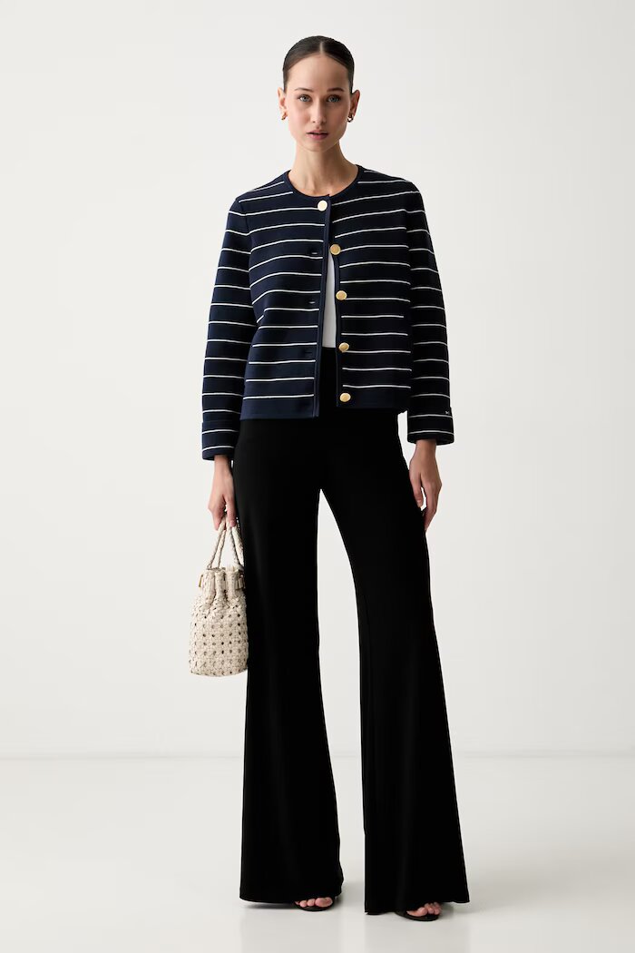 Tommy Hilfiger жилетка дамска от памук тъмносиня WW0WW50088