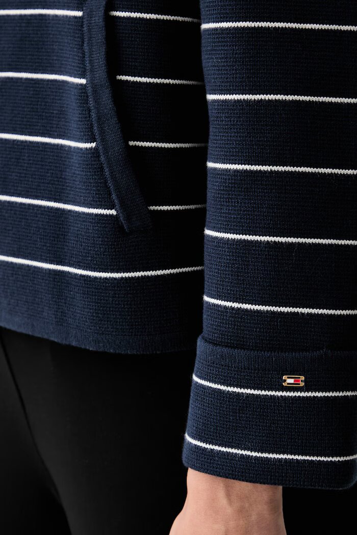Tommy Hilfiger жилетка дамска от памук тъмносиня WW0WW50088