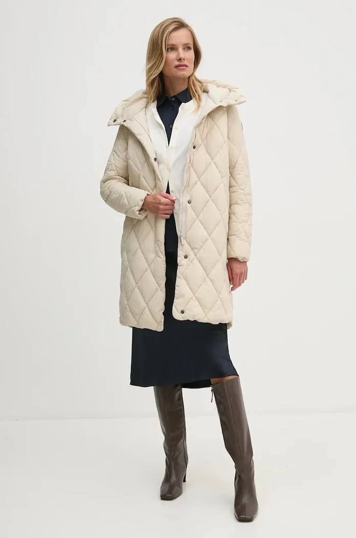 Tommy Hilfiger жилетка дамска с памук бежова WW0WW42370