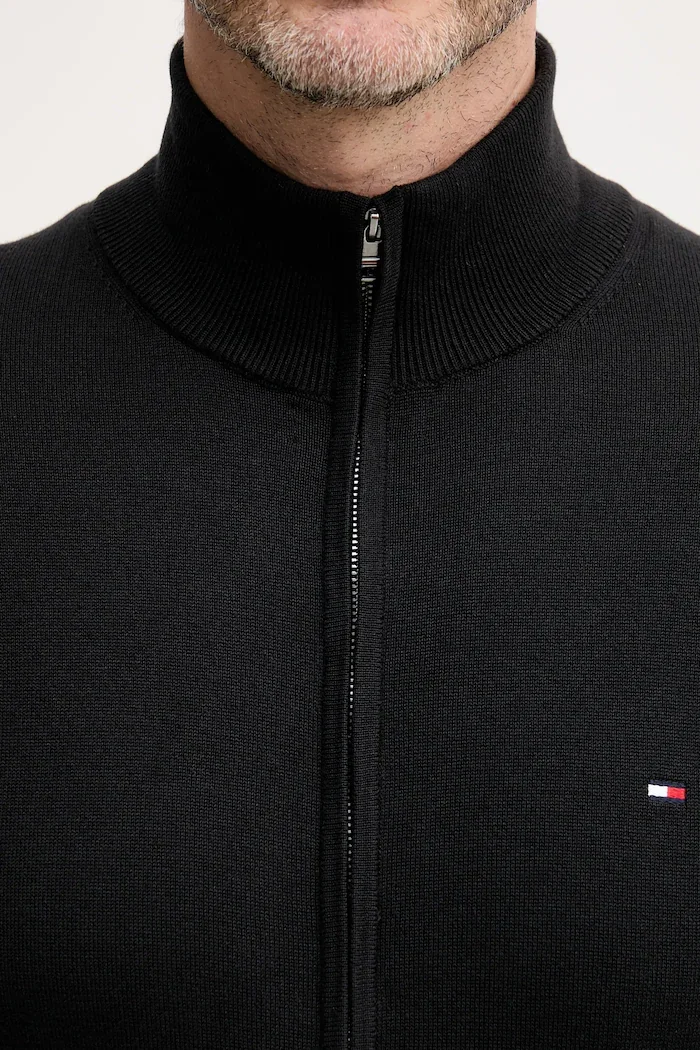 Tommy Hilfiger жилетка мъжка от памук черна MW0MW36517