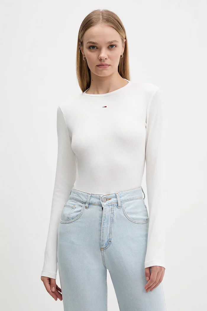 Tommy Jeans Блуза с дълги ръкави (2 броя) дамска в бяло DW0DW17716