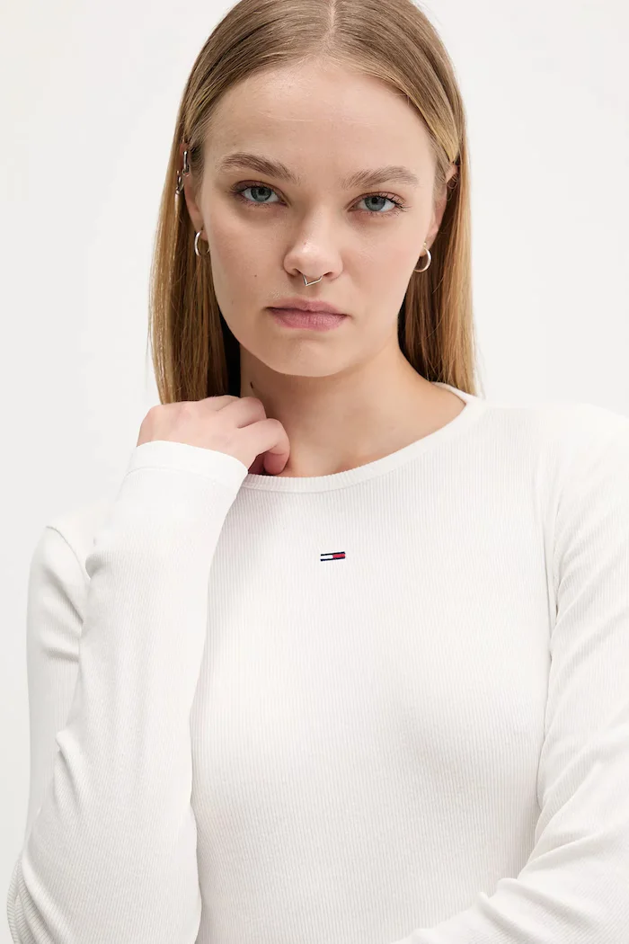 Tommy Jeans Блуза с дълги ръкави (2 броя) дамска в бяло DW0DW17716