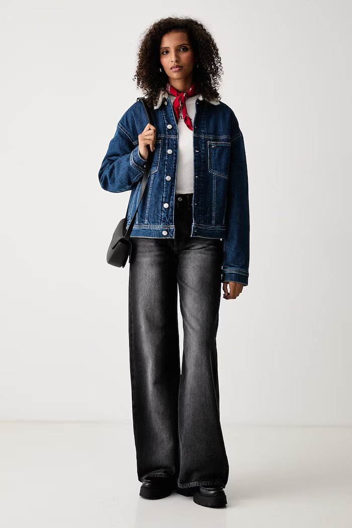 Tommy Jeans блуза с дълги ръкави дамска от памук с еластан бяла DW0DW23254