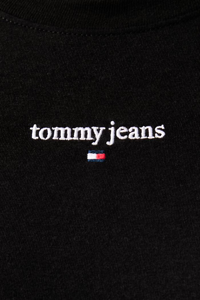 Tommy Jeans блуза с дълги ръкави дамска с памук черна DW0DW23248