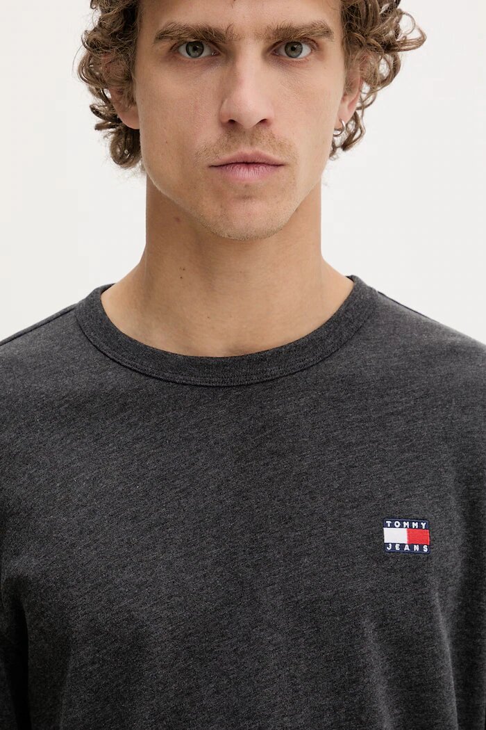 Tommy Jeans блуза с дълги ръкави мъжка сива DM0DM22668