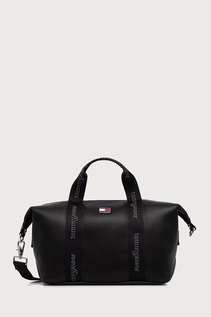 Tommy Jeans чанта crossbody дамска от имитация на кожа черна AW0AW19044
