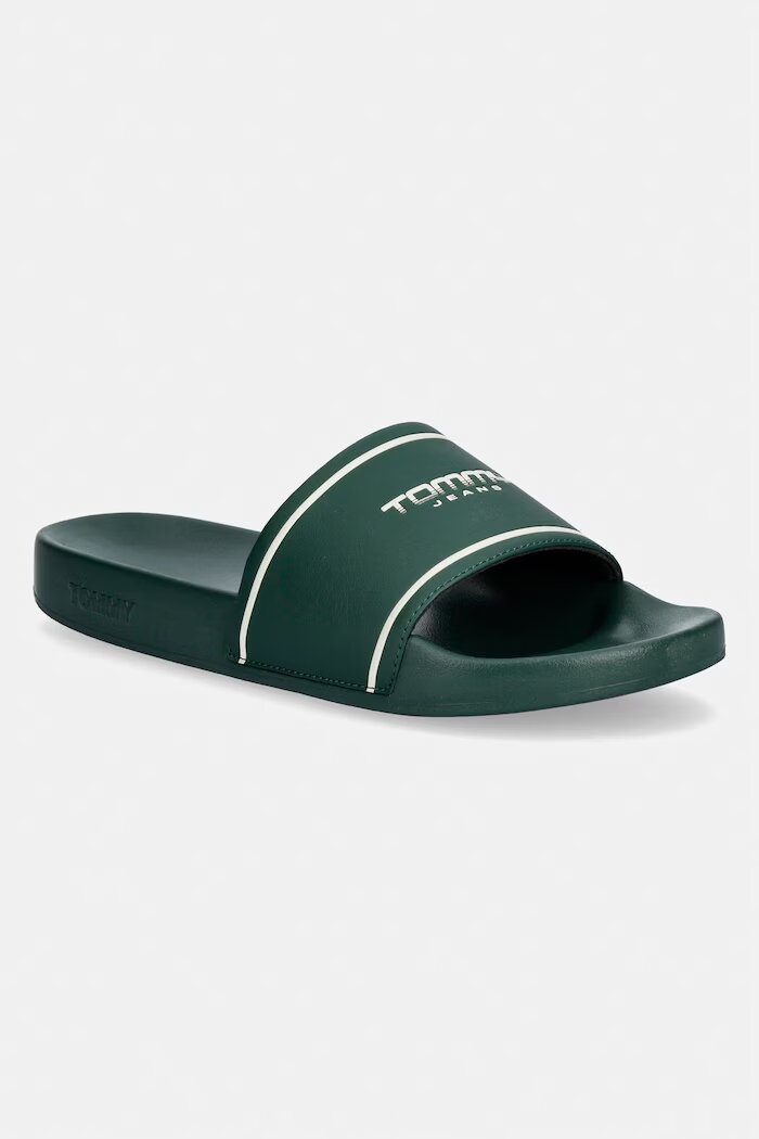 Tommy Jeans чехли обувки за басейн мъжки TJM SUMMER SANDAL 26.2 зелени EM0EM01723
