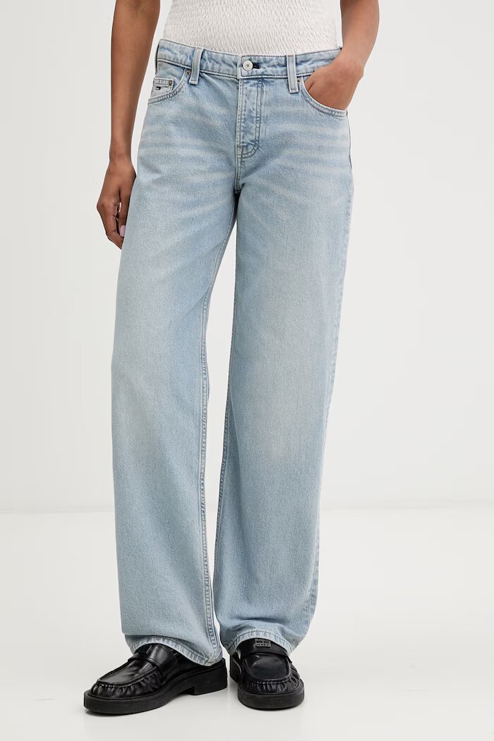 Tommy Jeans дънки прави дамски сини DW0DW23582