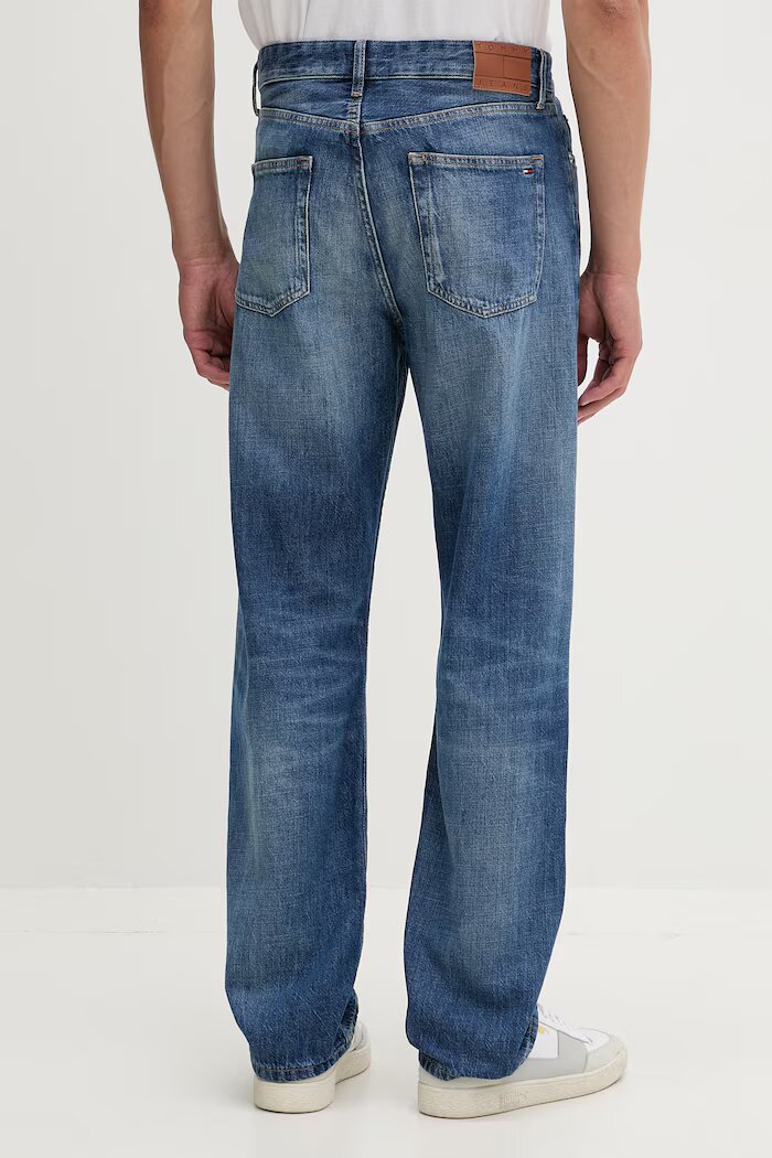Tommy Jeans дънки прави мъжки тъмносини DM0DM23267