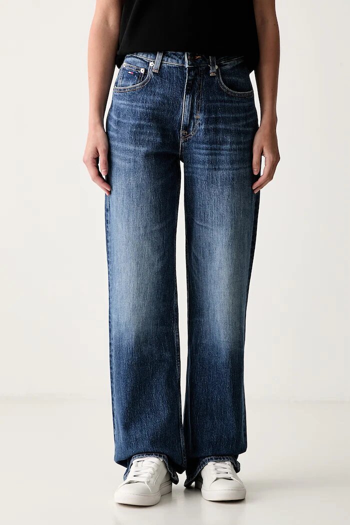 Tommy Jeans дънки relaxed fit дамски тъмносини DW0DW23078