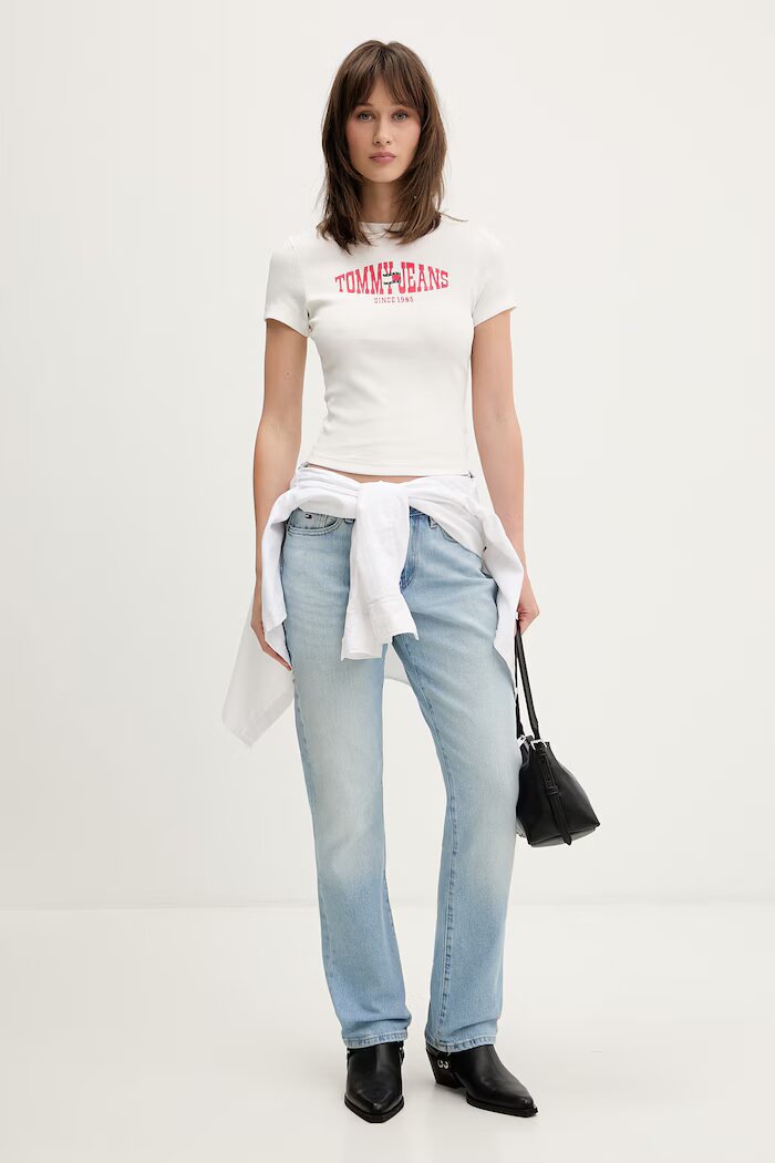 Tommy Jeans Дънки slim fit дамски сини DW0DW23156