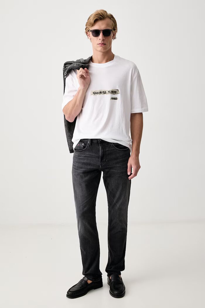 Tommy Jeans дънки slim fit мъжки черни DM0DM23449