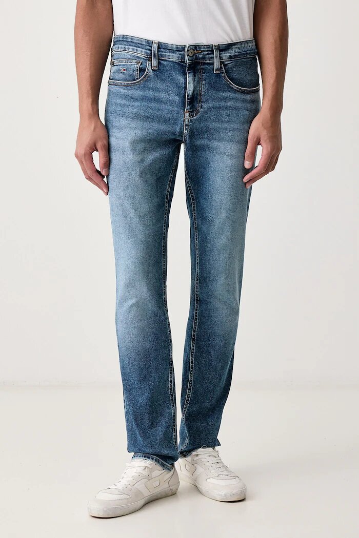 Tommy Jeans дънки slim fit мъжки сини DM0DM21378