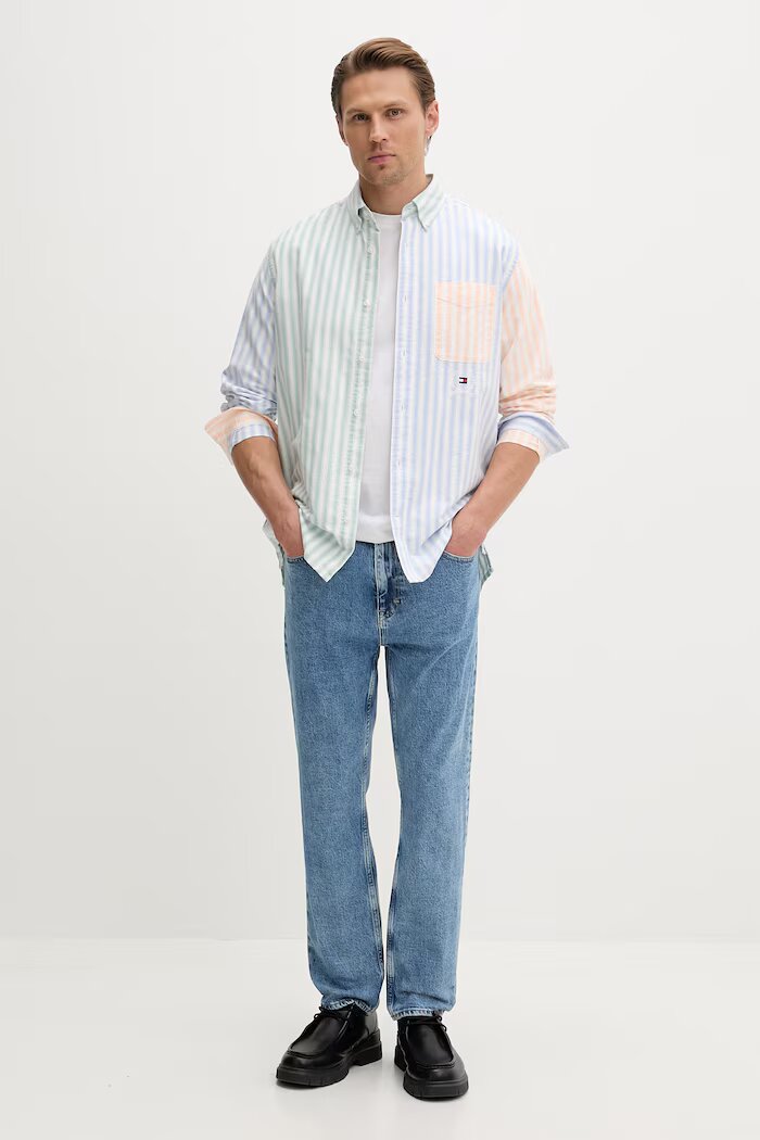 Tommy Jeans дънки slim fit мъжки сини DM0DM22863