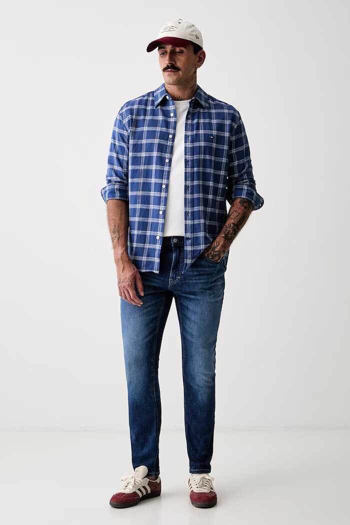 Tommy Jeans дънки slim taper мъжки сини DM0DM23395