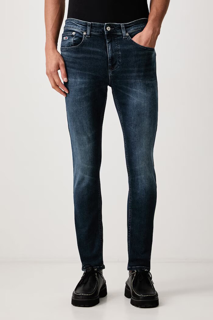 Tommy Jeans дънки slim taper мъжки тъмносини DM0DM21901