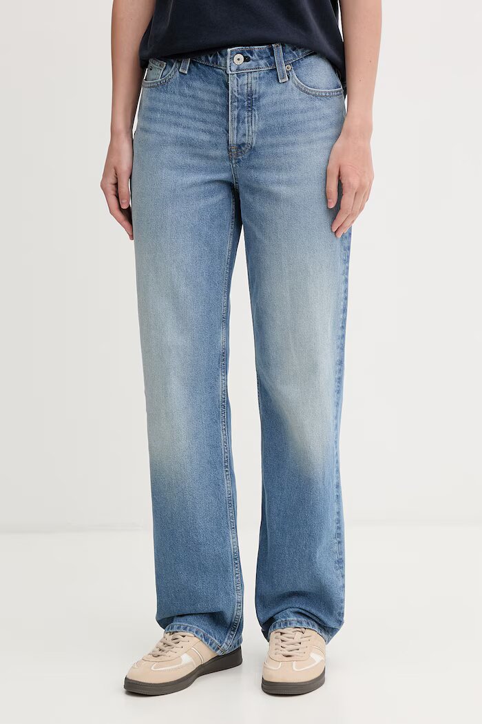 Tommy Jeans дънки straight дамски сини DW0DW23581