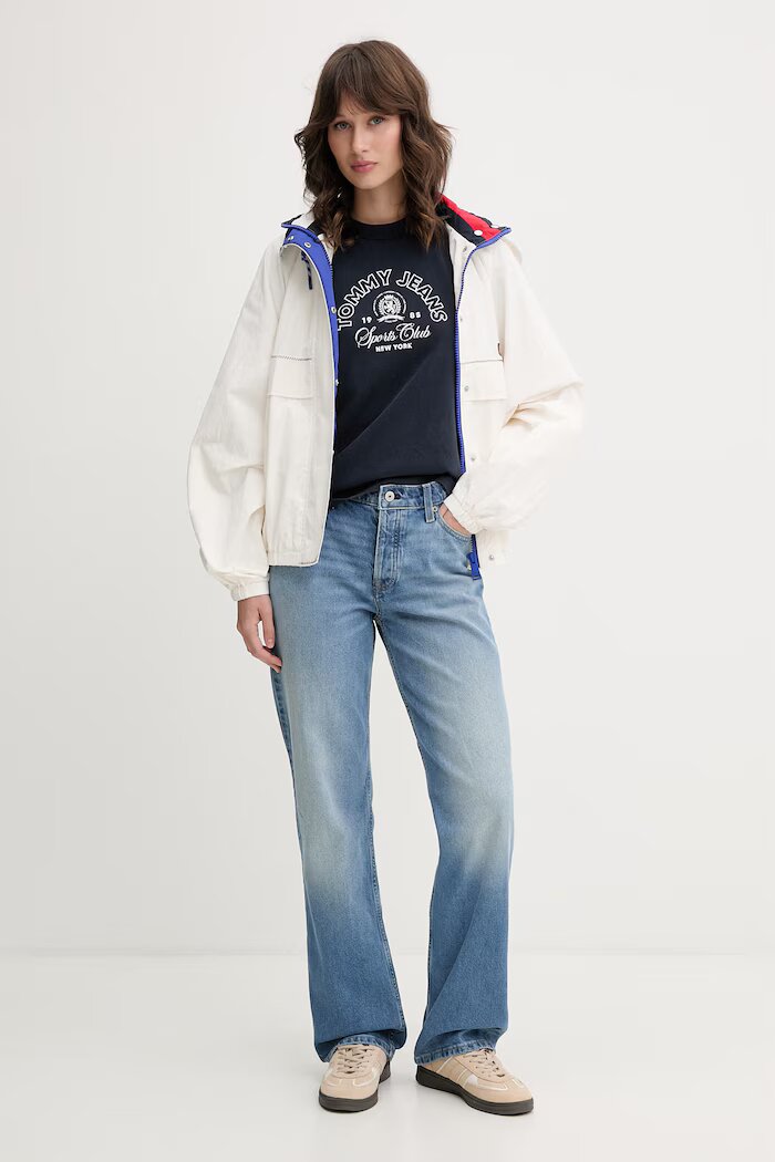 Tommy Jeans дънки straight дамски сини DW0DW23581
