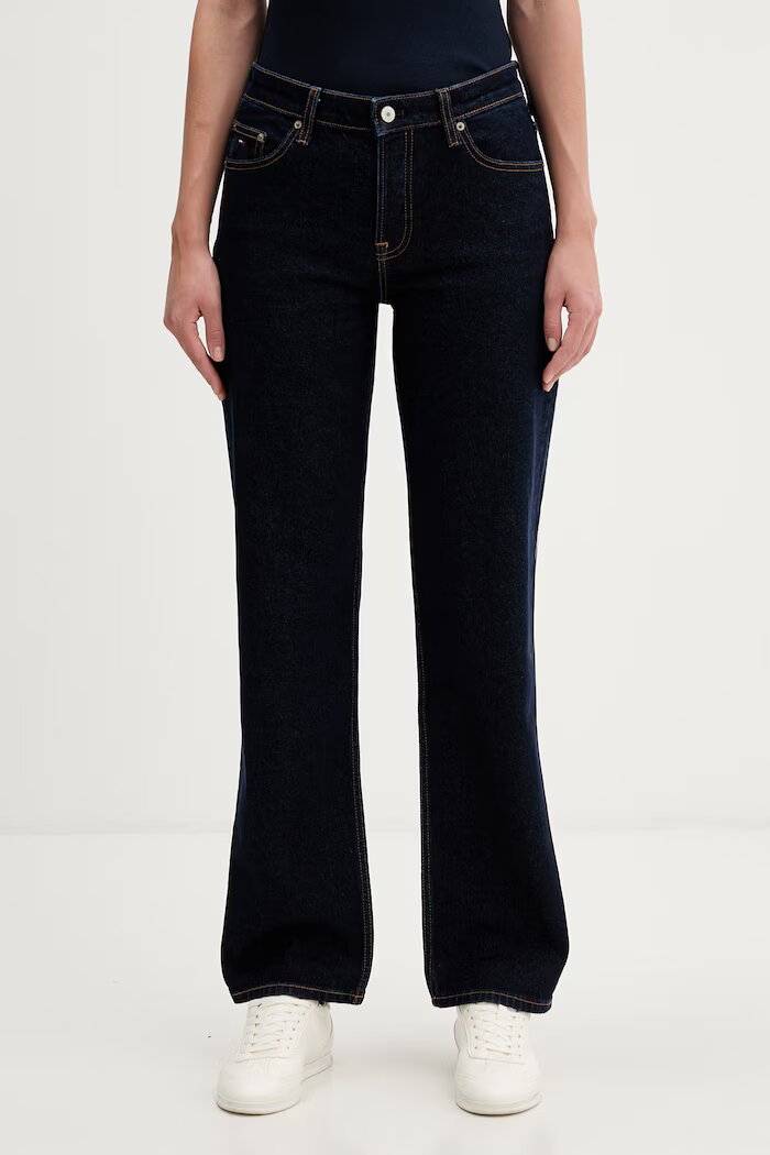 Tommy Jeans дънки straight дамски тъмносини DW0DW23584