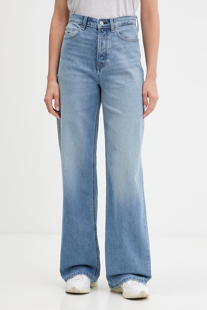Tommy Jeans дънки wide leg дамски сини DW0DW23332