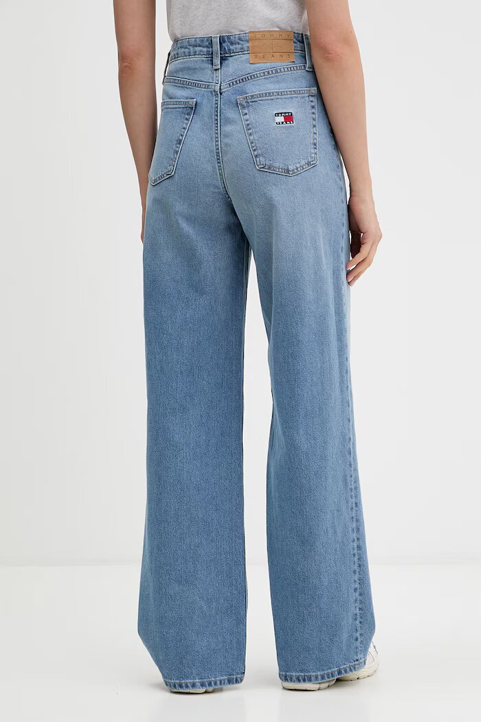 Tommy Jeans дънки wide leg дамски сини DW0DW23332
