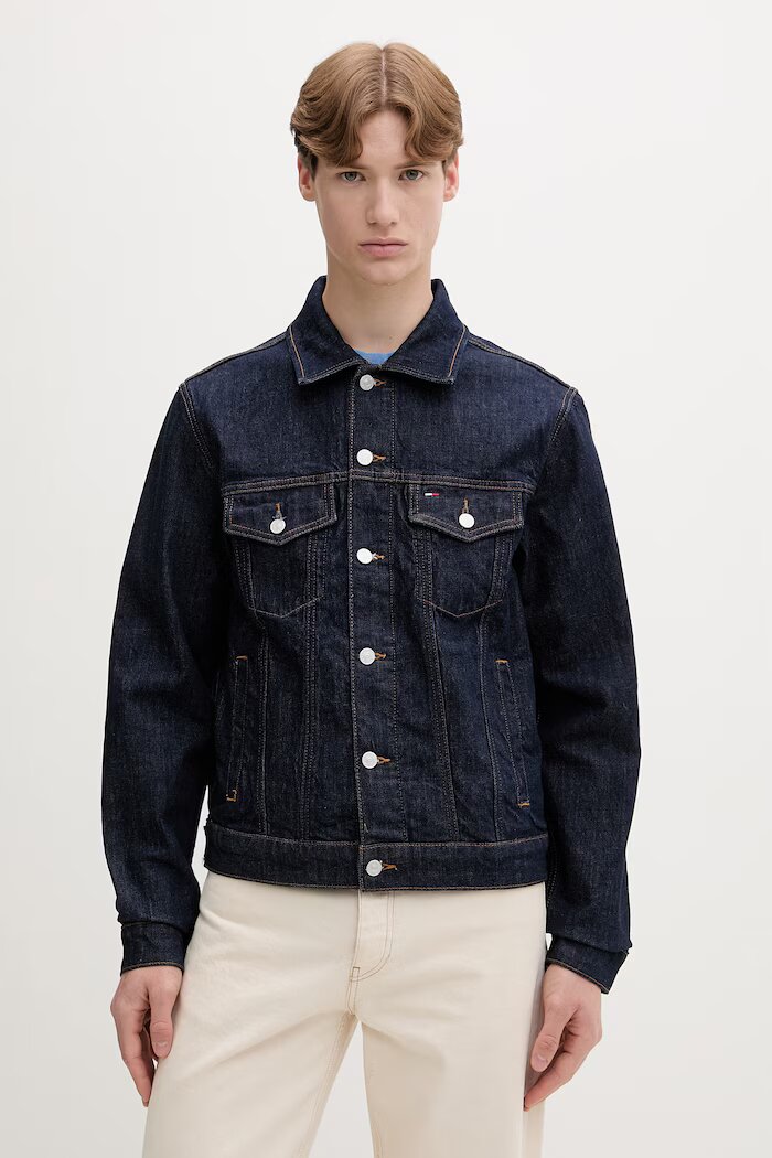 Tommy Jeans дънково яке мъжко от деним тъмносиньо DM0DM22984