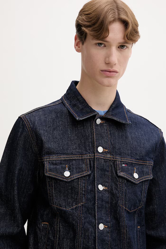 Tommy Jeans дънково яке мъжко от деним тъмносиньо DM0DM22984