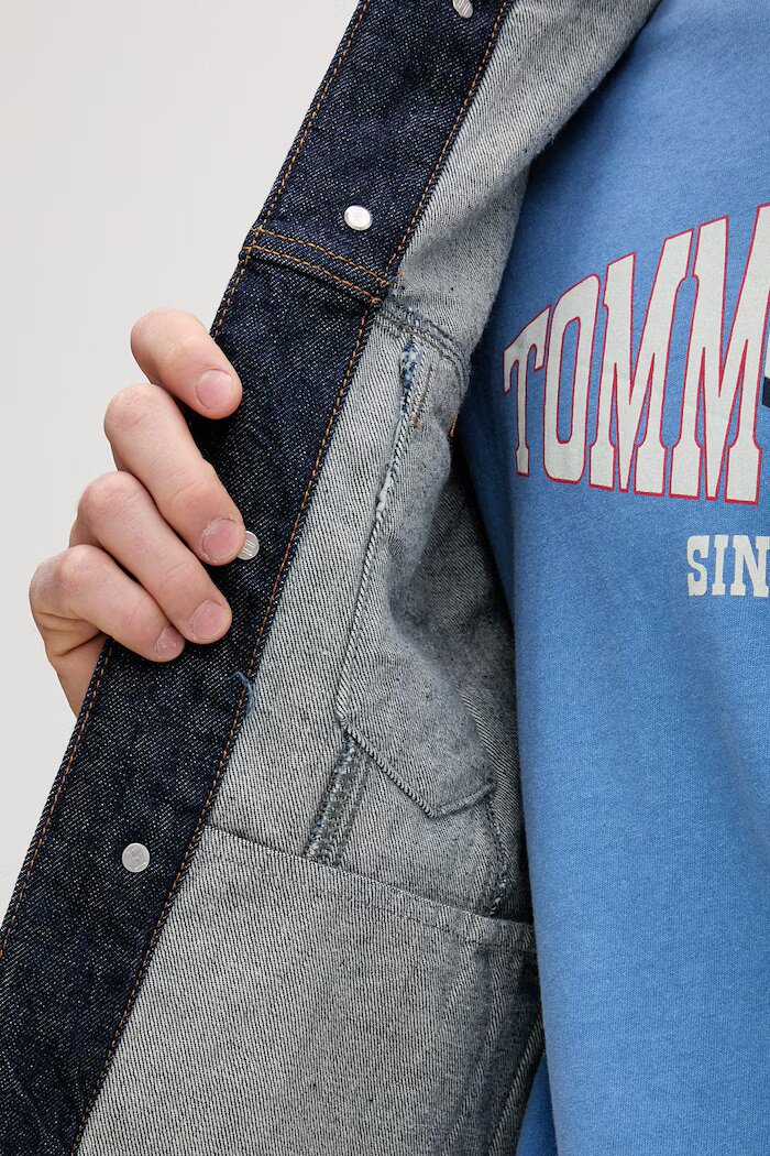 Tommy Jeans дънково яке мъжко от деним тъмносиньо DM0DM22984
