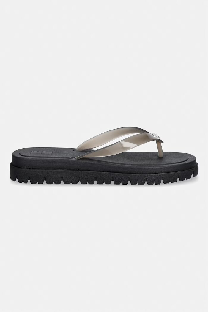 Tommy Jeans джапанки дамски TJW CLEATED JELLY SUMMER SANDAL черни EN0EN02954