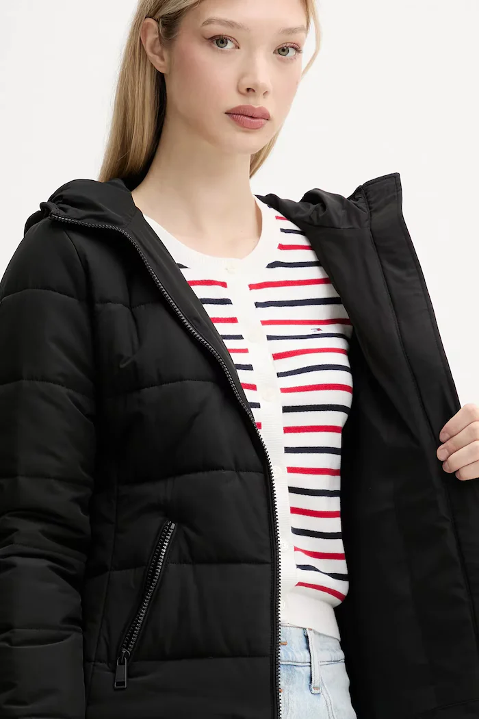 Tommy Jeans капитонирано яке дамско черно DW0DW20959