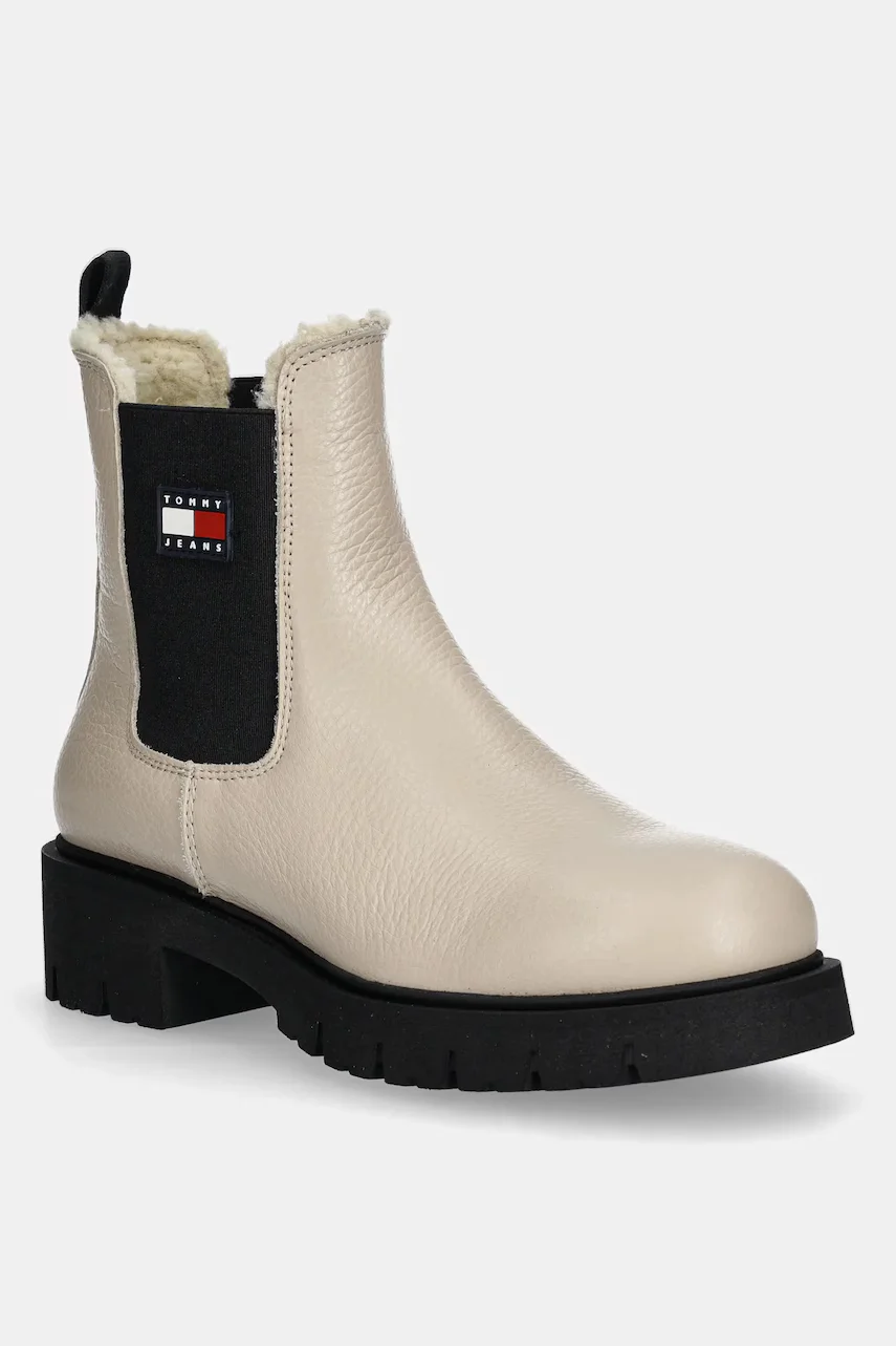 Tommy Jeans Кожени боти челси TJW CHELSEA BOOT WL