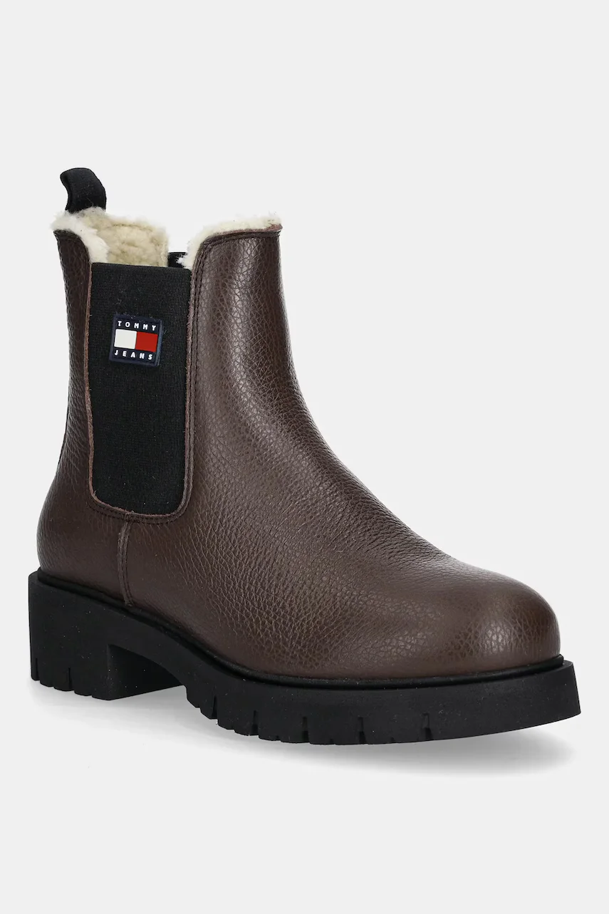 Tommy Jeans Кожени боти челси TJW CHELSEA BOOT WL