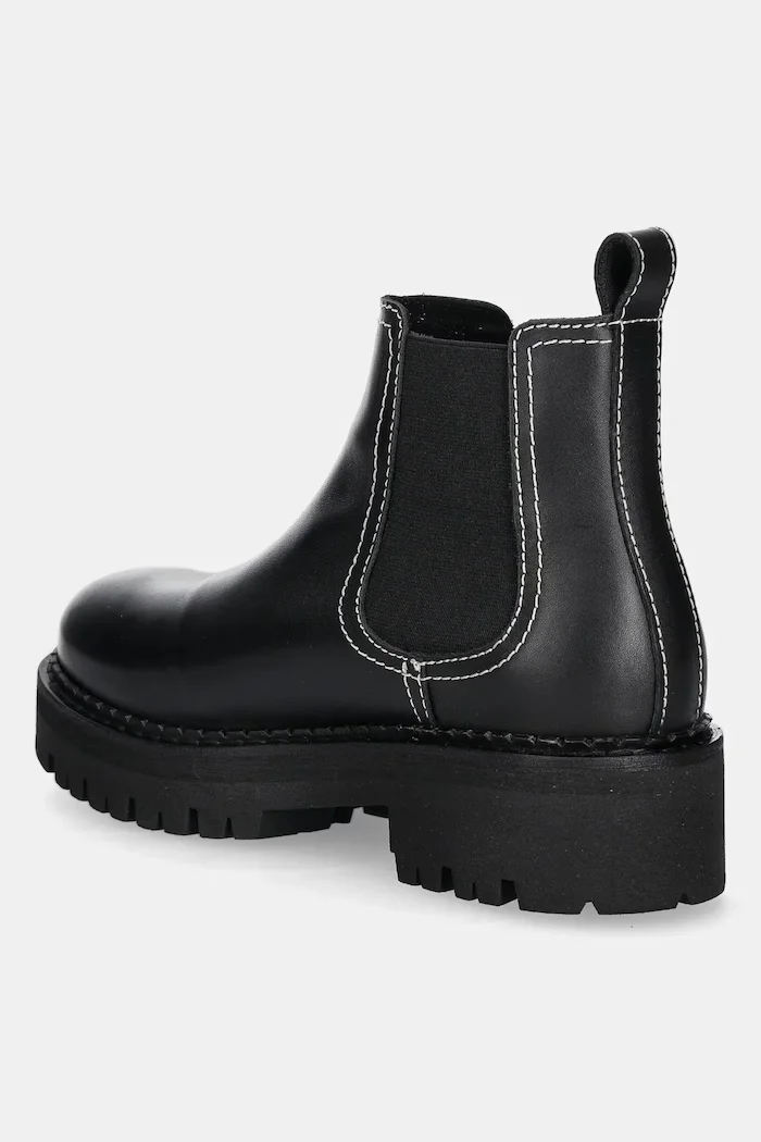 Tommy Jeans Кожени боти челси TJW URBAN CHELSEA BOOT в черно с платформа EN0EN02908