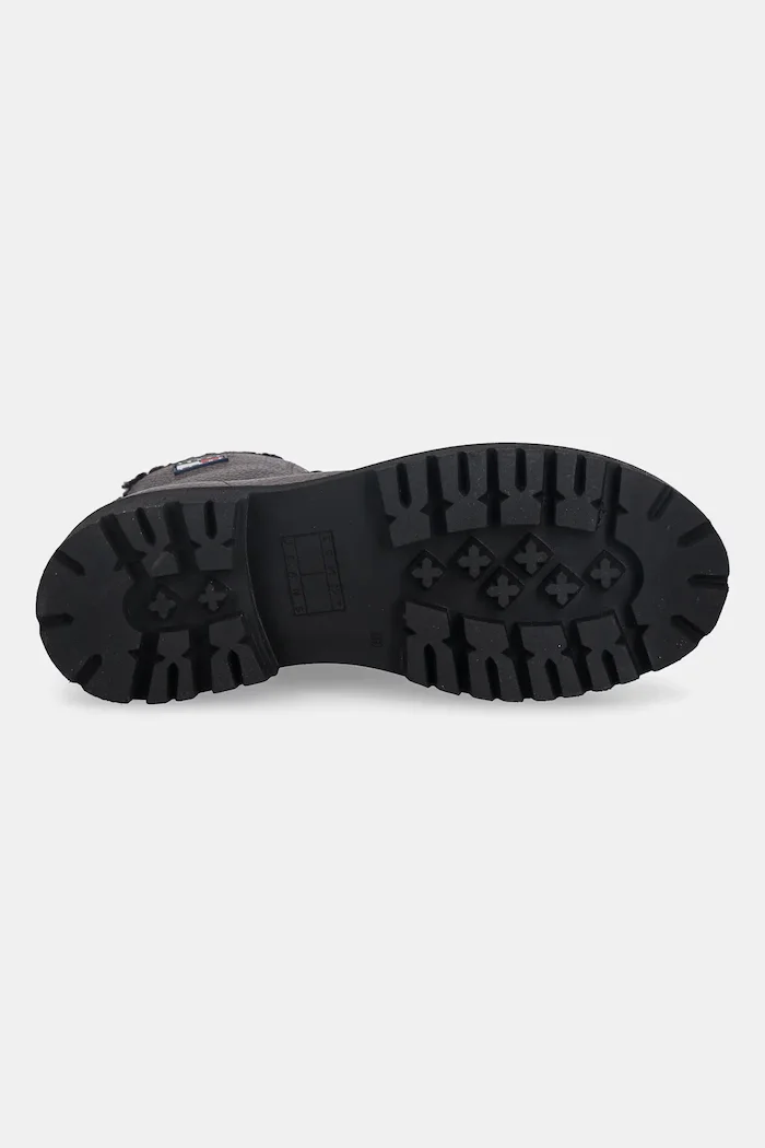 Tommy Jeans Кожени боти TJW URBAN LACEUP BOOT WL в кафяво с платформа с изолация EN0EN02906
