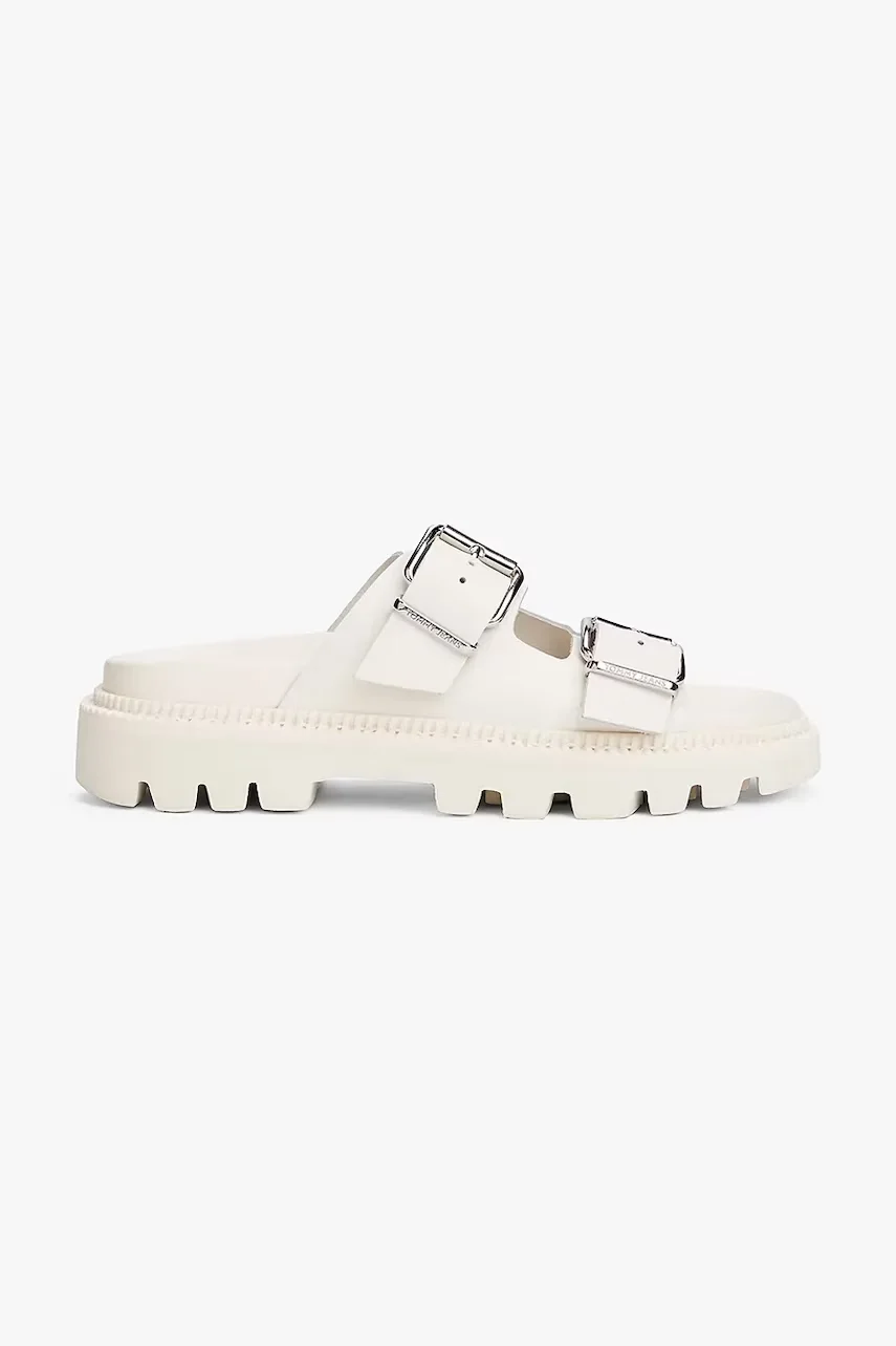 Tommy Jeans Кожени чехли DOUBLE STRAP SANDAL
