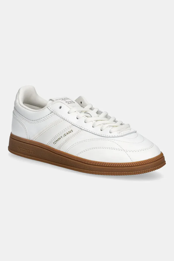 Tommy Jeans Кожени маратонки THE GREENWICH EDGE LEATHER в бяло EN0EN03000