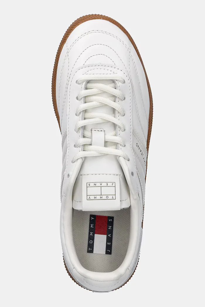 Tommy Jeans Кожени маратонки THE GREENWICH EDGE LEATHER в бяло EN0EN03000