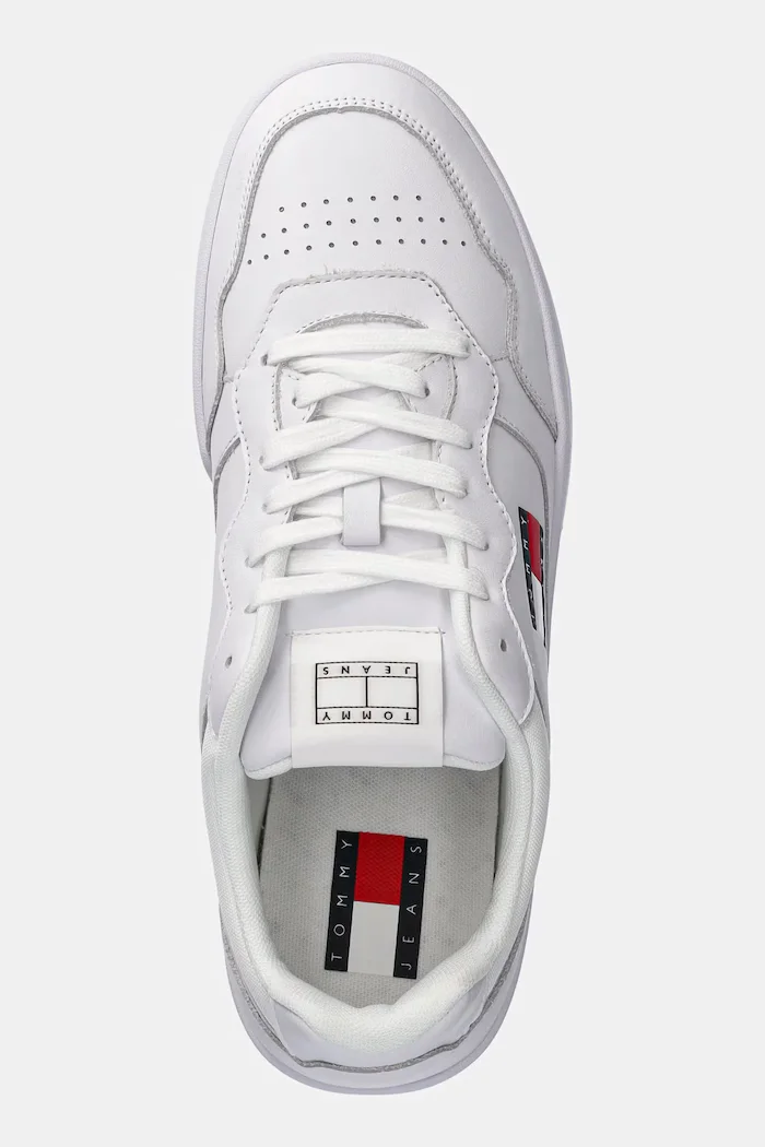 Tommy Jeans Кожени маратонки TJM CUPSOLE LEATHER ESS в черно EM0EM01443
