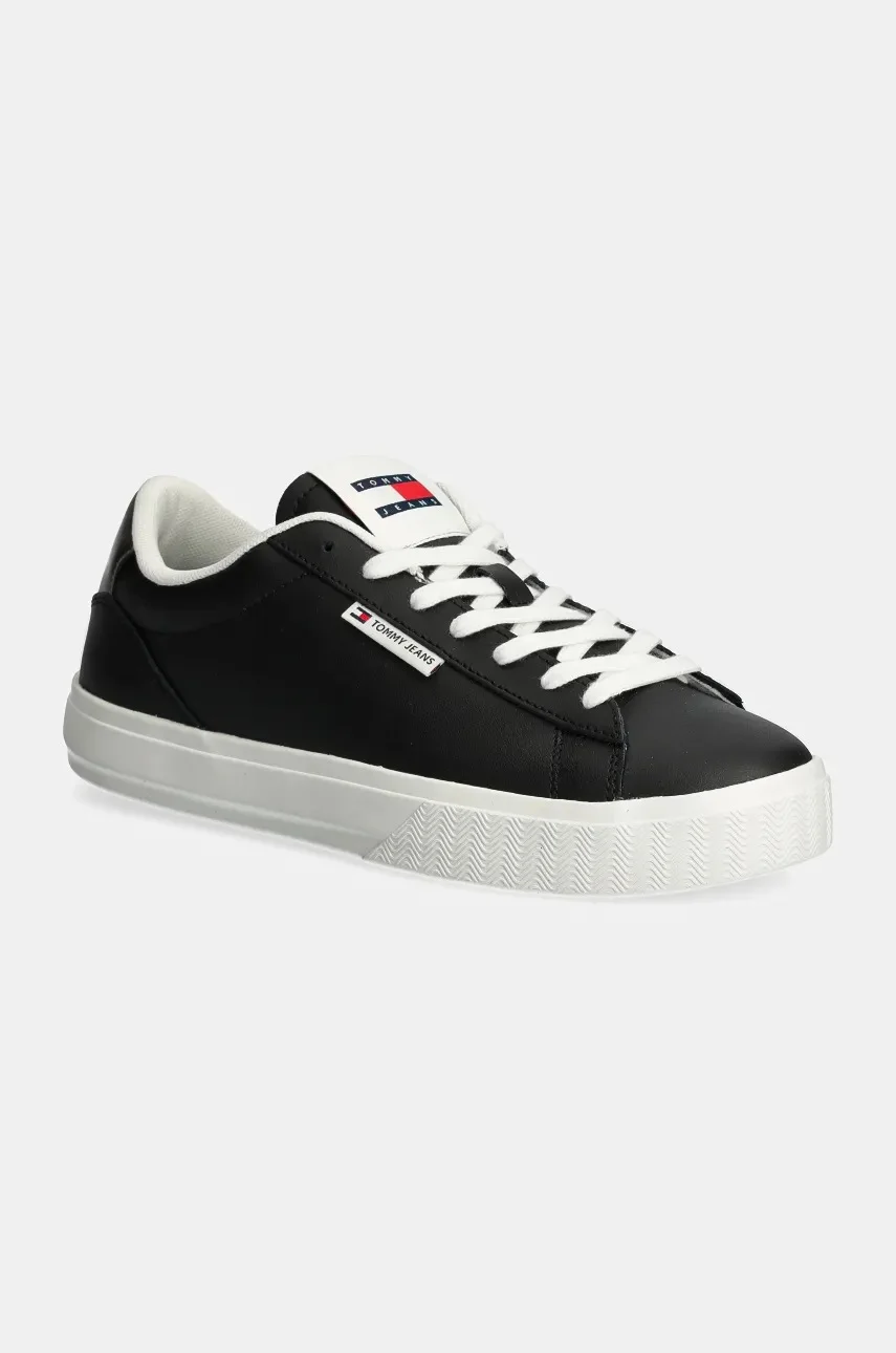 Tommy Jeans Кожени маратонки TJW CUPSOLE SNEAKER METALLIC
