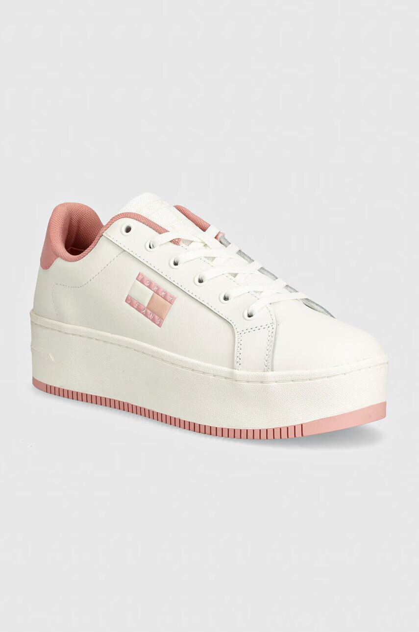 Tommy Jeans Кожени маратонки TJW FLATFORM ESS