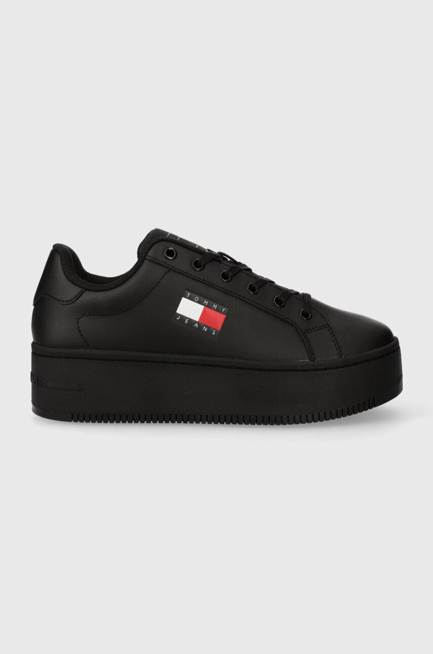 Tommy Jeans Кожени маратонки TJW FLATFORM ESS
