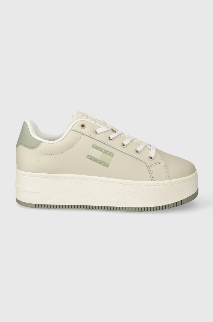 Tommy Jeans Кожени маратонки TJW FLATFORM ESS