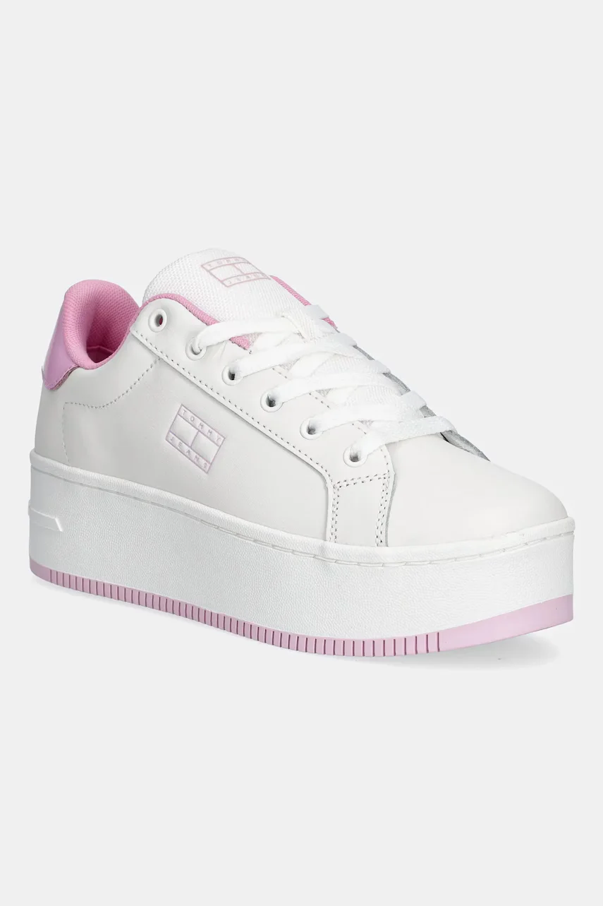 Tommy Jeans Кожени маратонки TJW FLATFORM PATENT SNEAKER